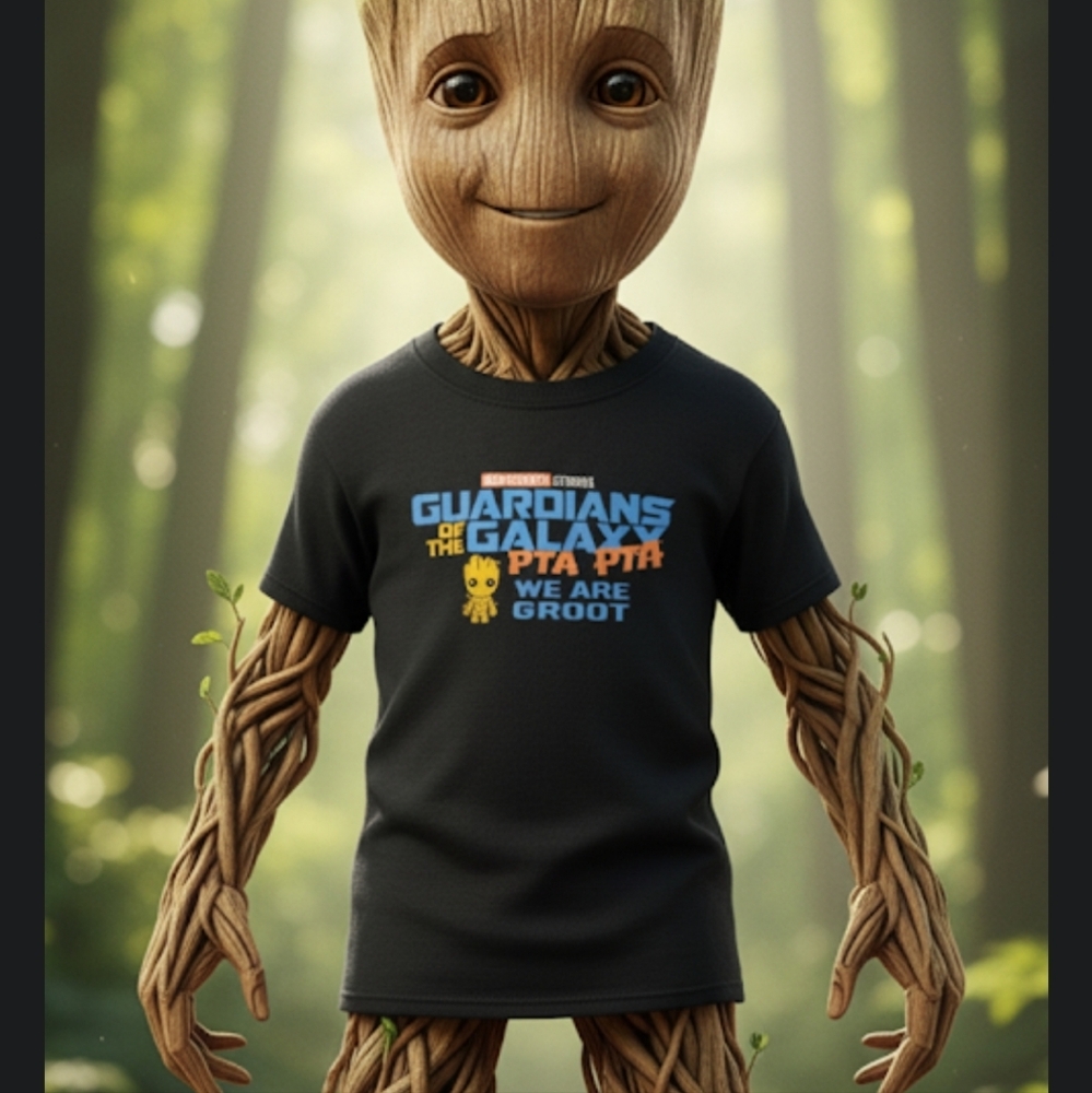 🚀 Guardians of the Galaxy PTA Tee Groot Fandom ✨